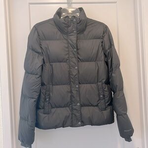 Women’s Patagonia Silent Down Jacket, dark gray, sz Medium